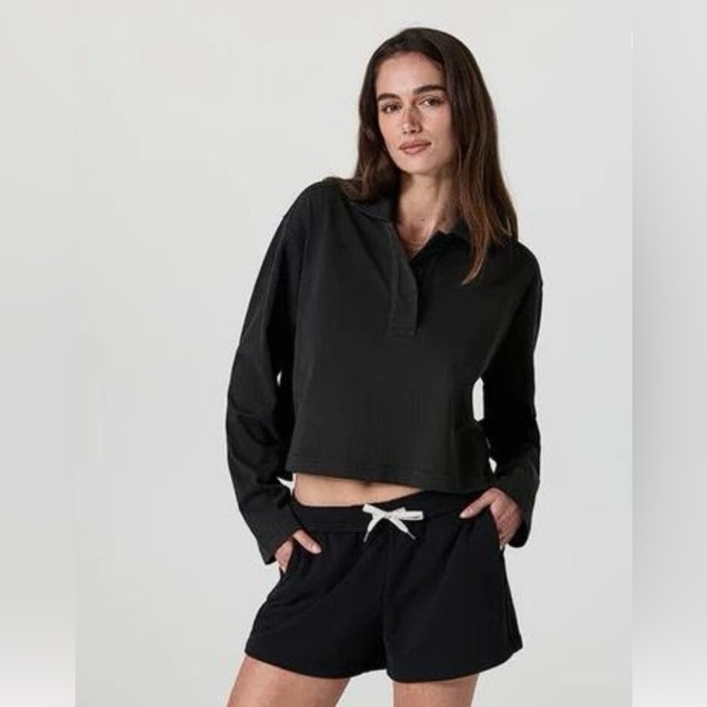 Vuori Mackenzie Rugby Polo in Washed Black